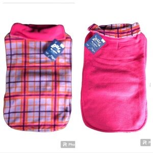 NWT Youly Reversible Plaid cozy dog coat S/M